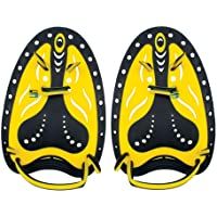 SEAC Pro Aletas de Entrenamiento de natación- Palas de Mano Ajustables- Unisex Adulto